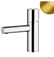 Смеситель для раковины со сливным клапаном push-open 1 1/4'' - Elo Lusa 101 000 3SR золото матовое