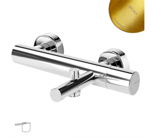 Смеситель для ванны ручка тип 2 Lusa 101 030 1SR золото матовое