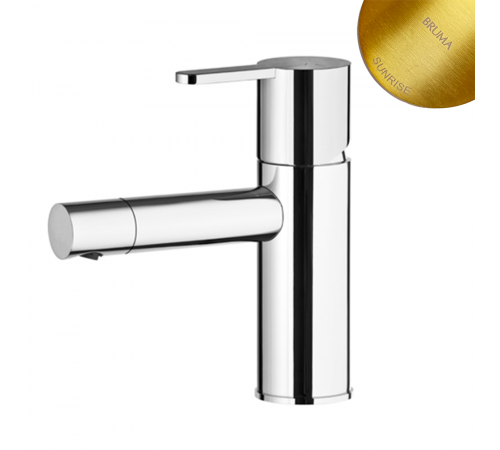 Смеситель для биде со сливным клапаном push-open 1 1/4'' - Elo Lusa 101 100 5SR золото матовое
