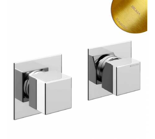 Смеситель скрытого монтажа на 2 отверстия, с 3 выходами ручка тип 2 Escudo 102 140 1SR золото матовое