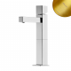 Смеситель для раковины со сливным клапаном push-open 1 1/4'' - Quadra Escudo 102 214 2SR золото матовое