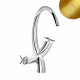 Смеситель для раковины, настольный со сливным клапаном push-open 1 1/4 '' - Elo Hera 106 011 0SR золото матовое