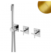 Смеситель скрытого монтажа, с прогрессивным картриджем, на 3 выхода Hera 106 173 0SR золото матовое