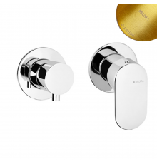 Смеситель скрытого монтажа на 2 отверстия, с 3 выходами Spring 112 142 0SR золото матовое
