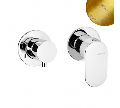 Смеситель скрытого монтажа на 2 отверстия, с 3 выходами Spring 112 142 0SR золото матовое