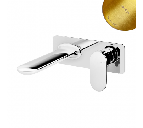 Смеситель для раковины, настенный Spring 112 230 0SR золото матовое