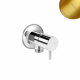 Угловой кран с подключением 1/2 - Elo 125 200 1SR золото матовое