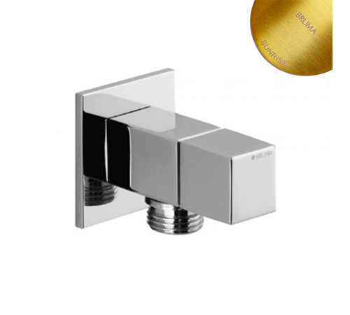 Угловой кран с подключением 3/8 - Quadra 126 280 2SR золото матовое