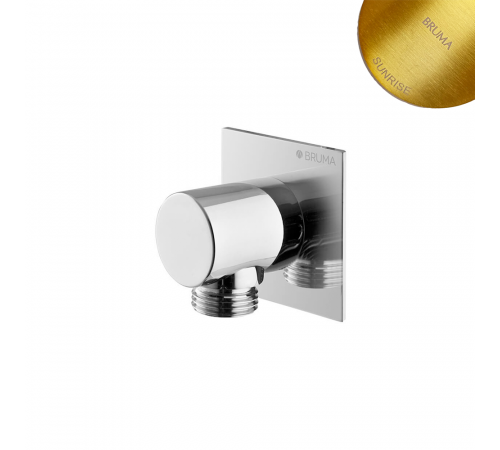 Угловой выход, для душа - FlowQ 145 592 2SR золото матовое