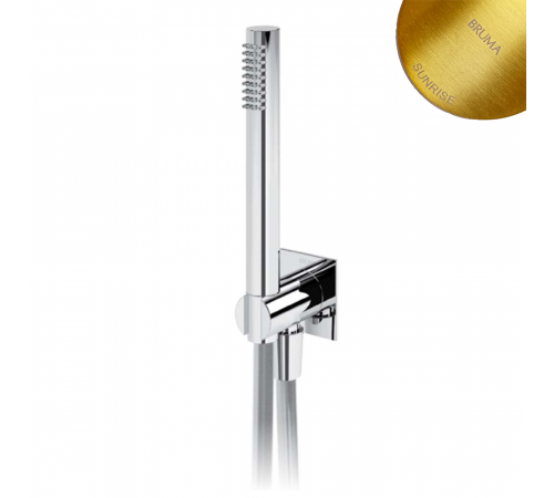 Душевой гарнитур, с латунным ручным душем Elo - FlowR 145 593 7SR золото матовое