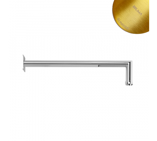 Душевой кронштейн, настенный - 65x65х3 QuadraBlue 145 620 2SR золото матовое