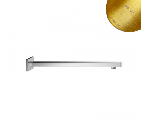 Душевой кронштейн, настенный - 65x65х3 QuadraFlow 145 621 5SR золото матовое
