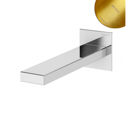 Излив на стену для ванны - FlatQ Lusa 145 641 6SR золото матовое