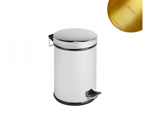 Мусорное ведро с крышкой и педалью, мягкое закрывание - 3 л. Maris 150 000 3SR золото матовое
