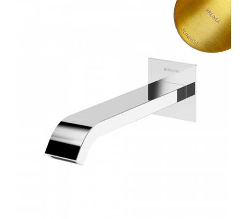 Излив для раковины, настенный, 205 мм - EdgeQ 156 942 6SR золото матовое