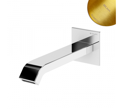 Излив для раковины, настенный, 150 мм - Linea 156 943 6SR золото матовое