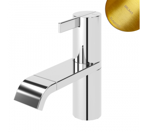 Смеситель для биде со сливным клапаном push-open 1 1/4'' - Elo Breeze 168 100 2SR золото матовое