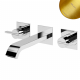 Смеситель для раковины на 3 отверстия, настенный со сливным клапаном push-open 1 1/4'' - Elo Breeze 168 241 1SR золото матовое