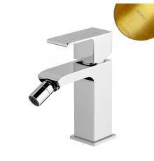 Смеситель для биде со сливным клапаном push-open 1 1/4'' - Quadra Linea 182 024 1SR золото матовое