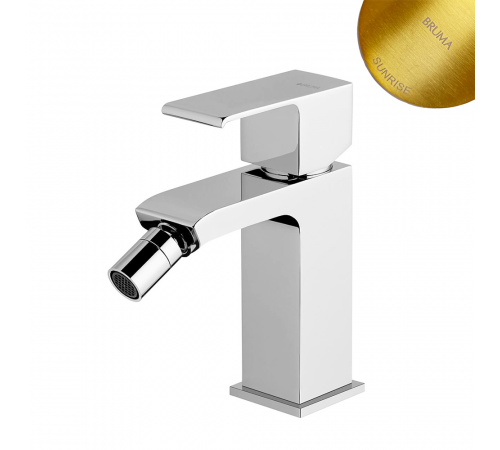 Смеситель для биде со сливным клапаном push-open 1 1/4'' - Quadra Linea 182 024 1SR золото матовое