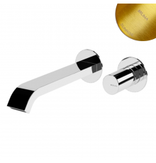 Смеситель для раковины на 2 отверстия, настенный, ручка тип 3 Avalon 189 010 2SR золото матовое