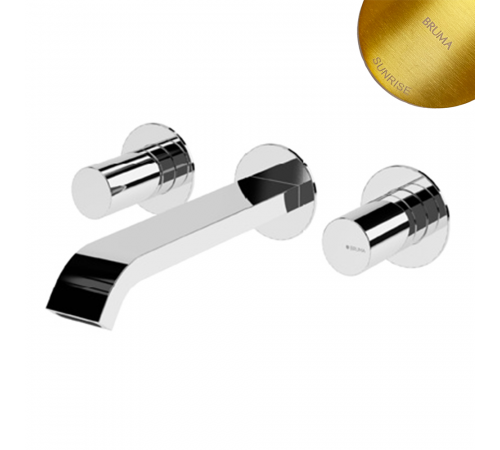 Смеситель для раковины на 3 отверстия, настенный, ручка тип 3 Avalon 189 010 6SR золото матовое