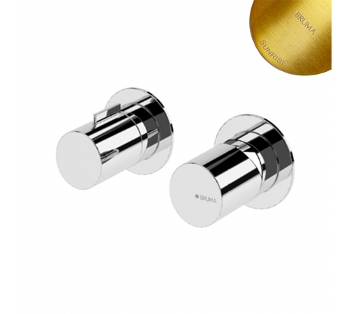 Смеситель скрытого монтажа на 2 отверстия, с 3 выходами, ручка тип 3 Avalon 189 310 9SR золото матовое
