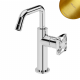 Смеситель для раковины, настольный со сливным клапаном push-open 1 1/4'' - Elo Navy 190 711 1SR золото матовое