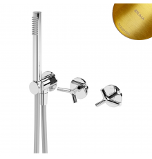 Смеситель скрытого монтажа, с прогрессивным картриджем, на 2 выхода Genesi 191 142 1SR золото матовое