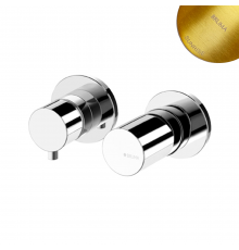 Смеситель скрытого монтажа на 2 отверстия, с 2 выходами, тип ручки 2 Adagio 193 310 3SR золото матовое