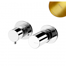 Смеситель скрытого монтажа на 2 отверстия, с 3 выходами, тип ручки 2 Adagio 193 310 4SR золото матовое