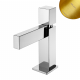 Смеситель для раковины со сливным клапаном push-open 1 1/4'' - Quadra Adamastor 301 014 2SR золото матовое