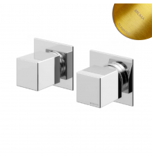 Смеситель скрытого монтажа на 2 отверстия, с 3 выходами Adamastor 301 142 2SR золото матовое
