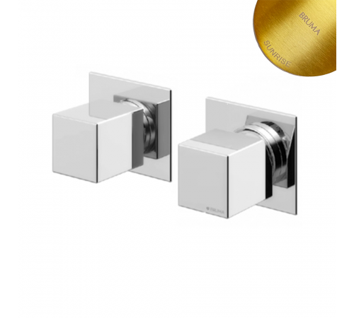 Смеситель скрытого монтажа на 2 отверстия, с 3 выходами Adamastor 301 142 2SR золото матовое