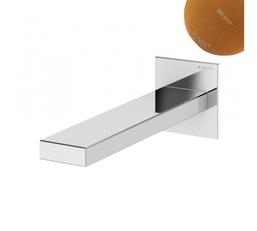Излив на стену для ванны - FlatQ Lusa 145 641 6SS бронза матовая