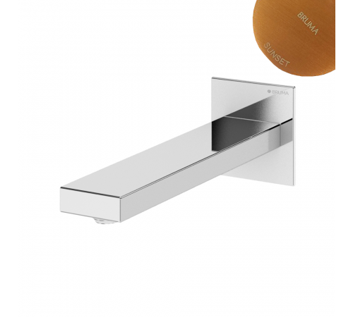 Излив для раковины, настенный, 230 мм - Lusa FlatQ 156 941 4SS бронза матовая
