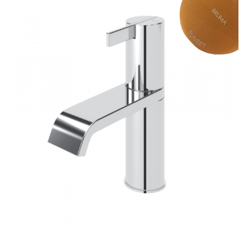 Смеситель для раковины со сливным клапаном push-open 1 1/4'' - Elo  Breeze 168 000 1SS бронза матовая