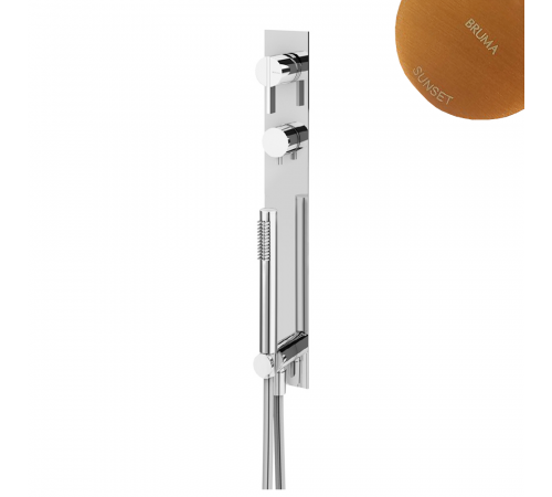 Смеситель для скрытого монтажа, на 2 выхода, с ручным душем Breeze 168 200 2SS бронза матовая