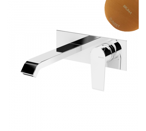 Смеситель для раковины, настенный на планке. Nautic 181 820 1SS бронза матовая