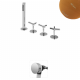 Смеситель на борт ванны с наполнителем для ванны через сифон Genesi 191 420 1SS бронза матовая